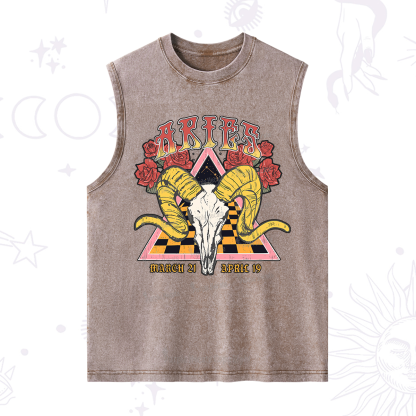 Purplehecate Aries Crew Zodiac Washed Tank