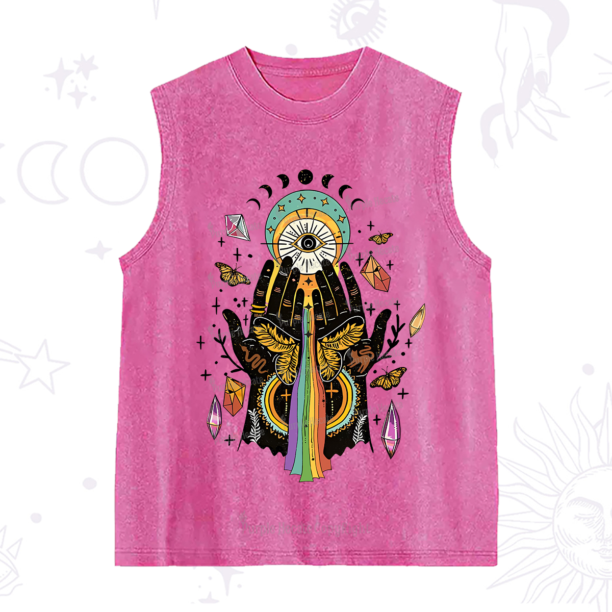 Purplehecate Mystical Witchy Hands Washed Tank