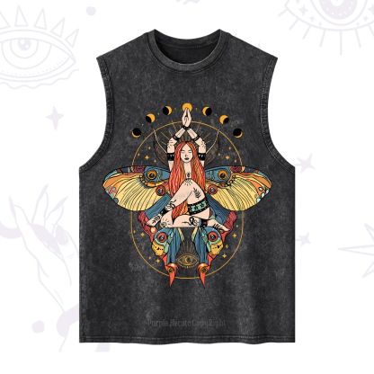 Purplehecate Luna Moth Washed Tank