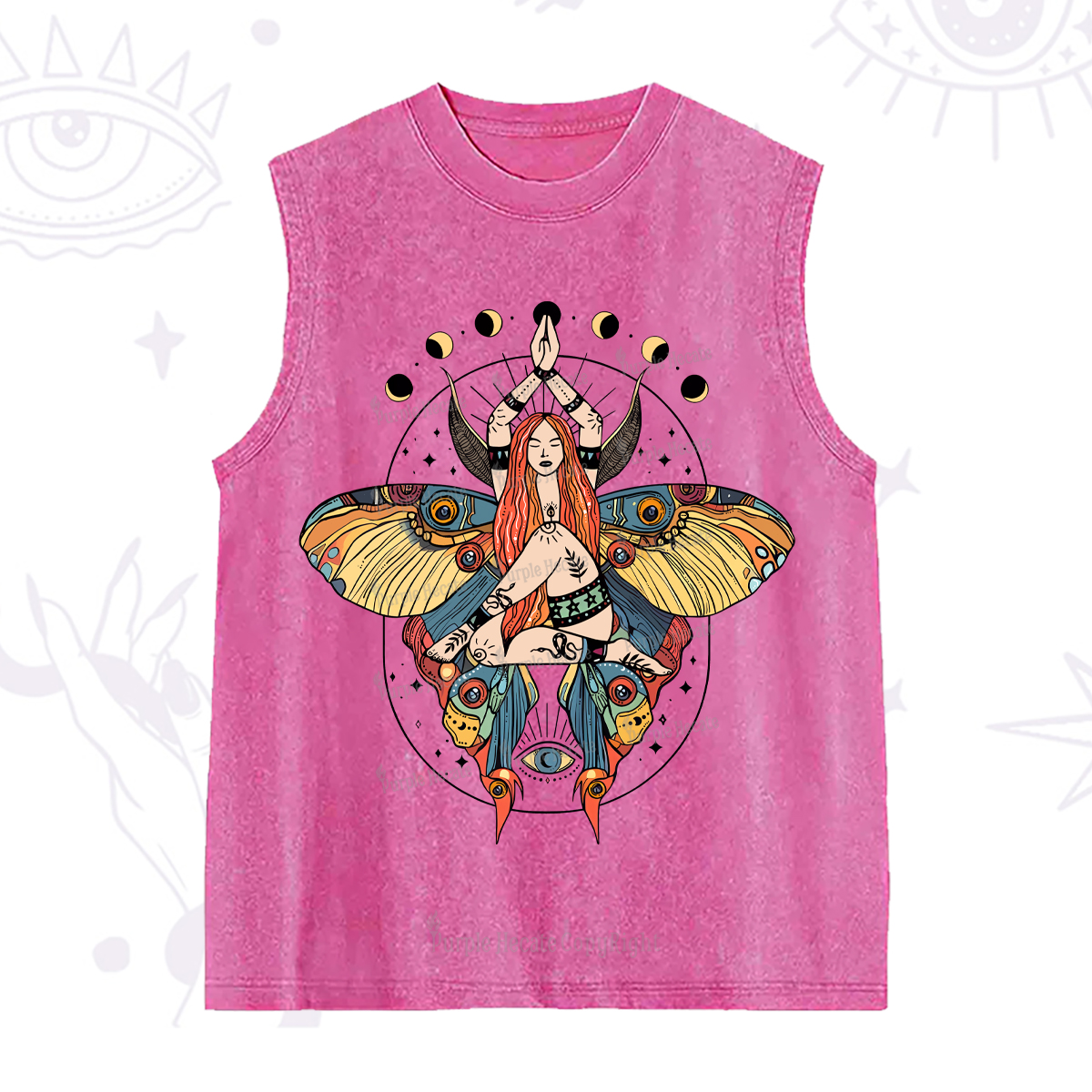 Purplehecate Luna Moth Washed Tank