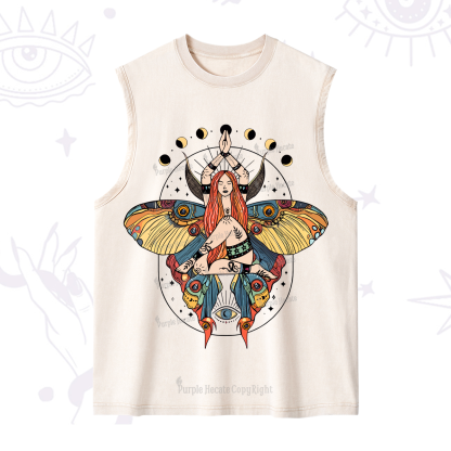 Purplehecate Luna Moth Washed Tank