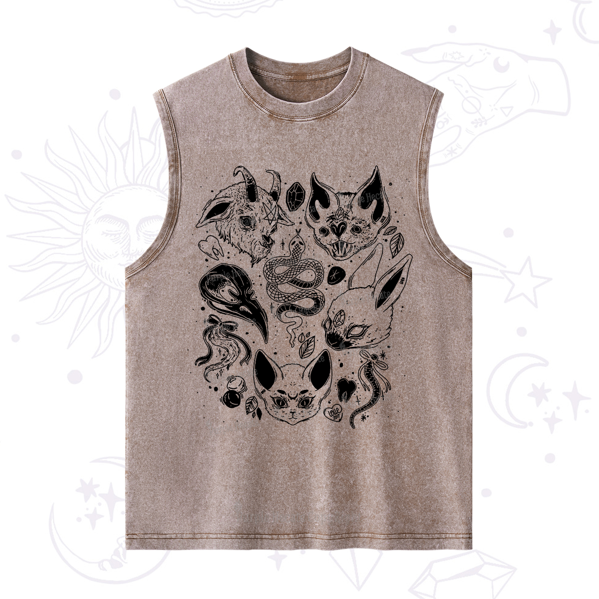 Purplehecate Familiar Spirits Washed Tank