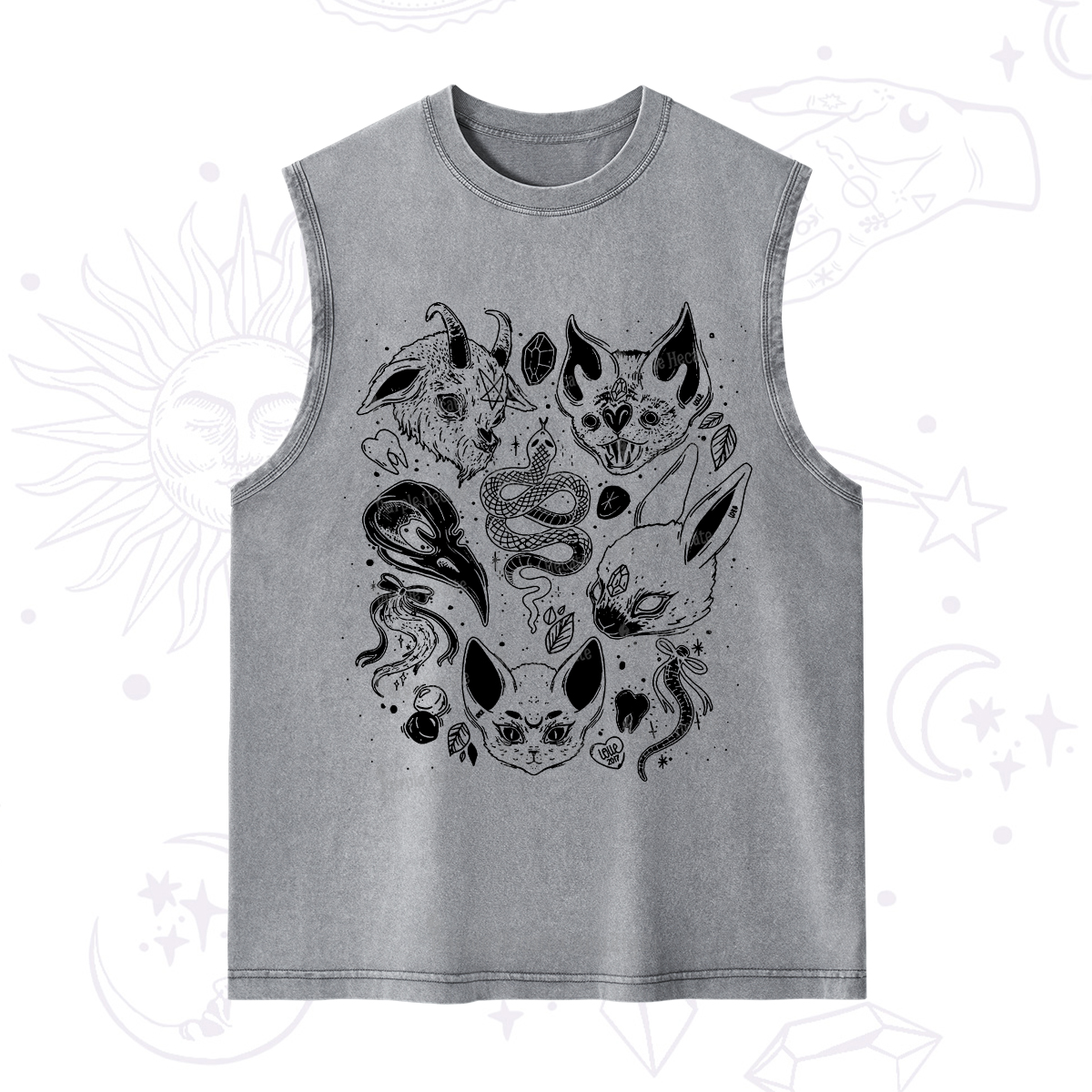 Purplehecate Familiar Spirits Washed Tank