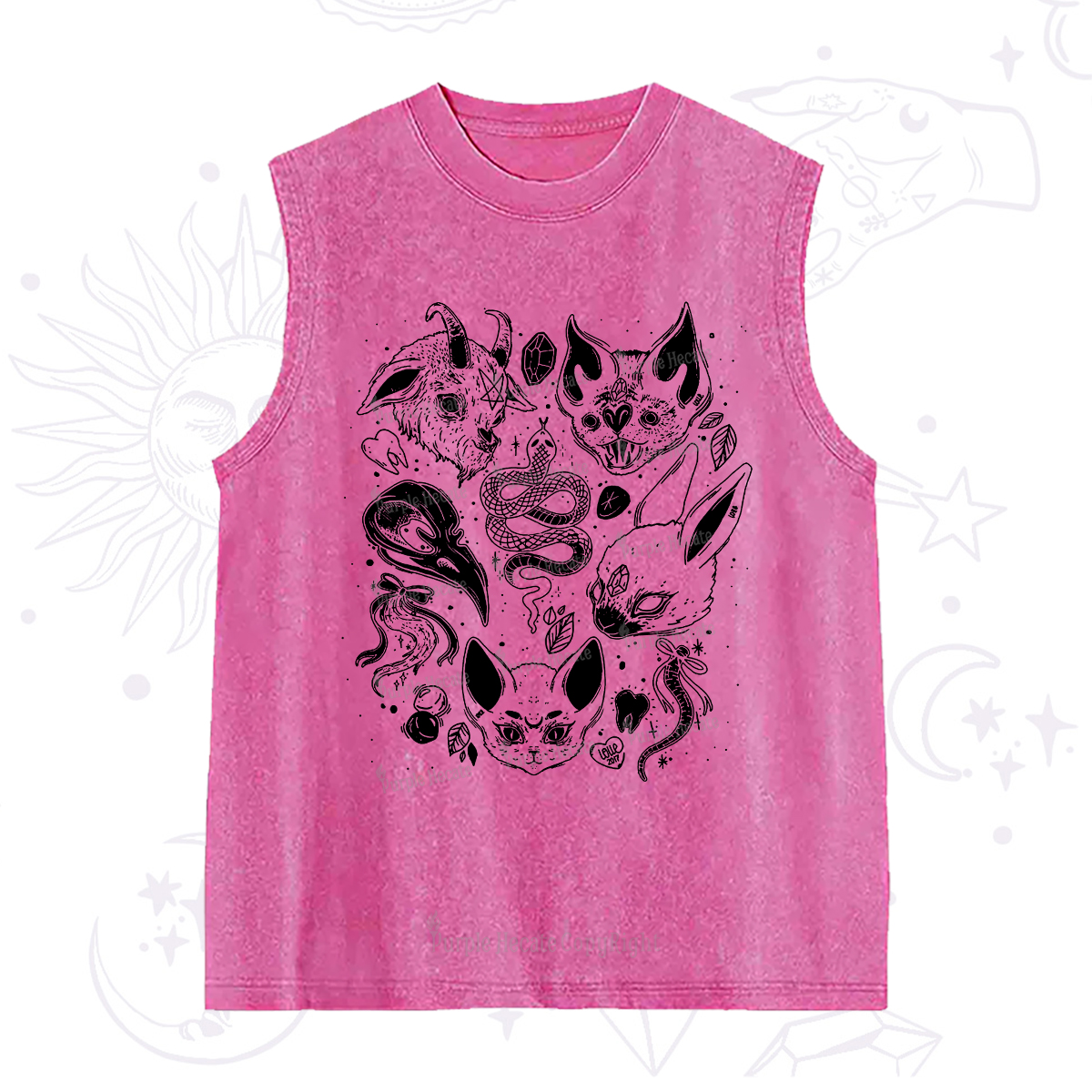 Purplehecate Familiar Spirits Washed Tank