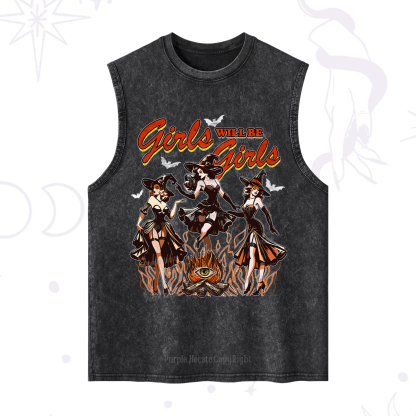 Purplehecate Girls Will Be Girls Washed Tank
