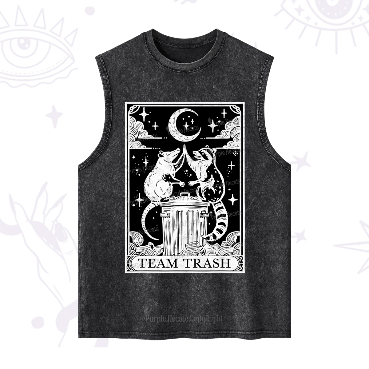 Purplehecate The Team Trash Tarot Washed Tank