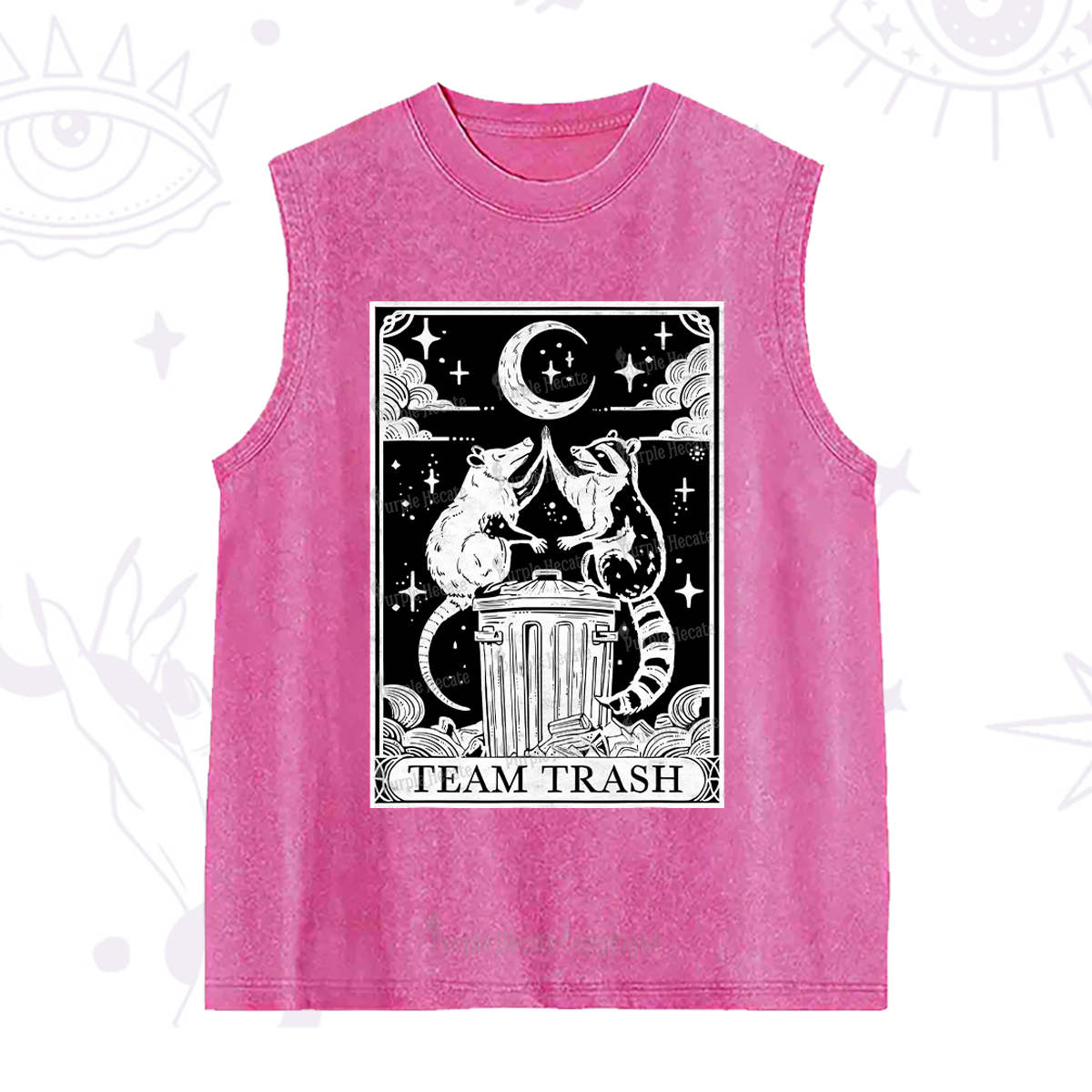 Purplehecate The Team Trash Tarot Washed Tank