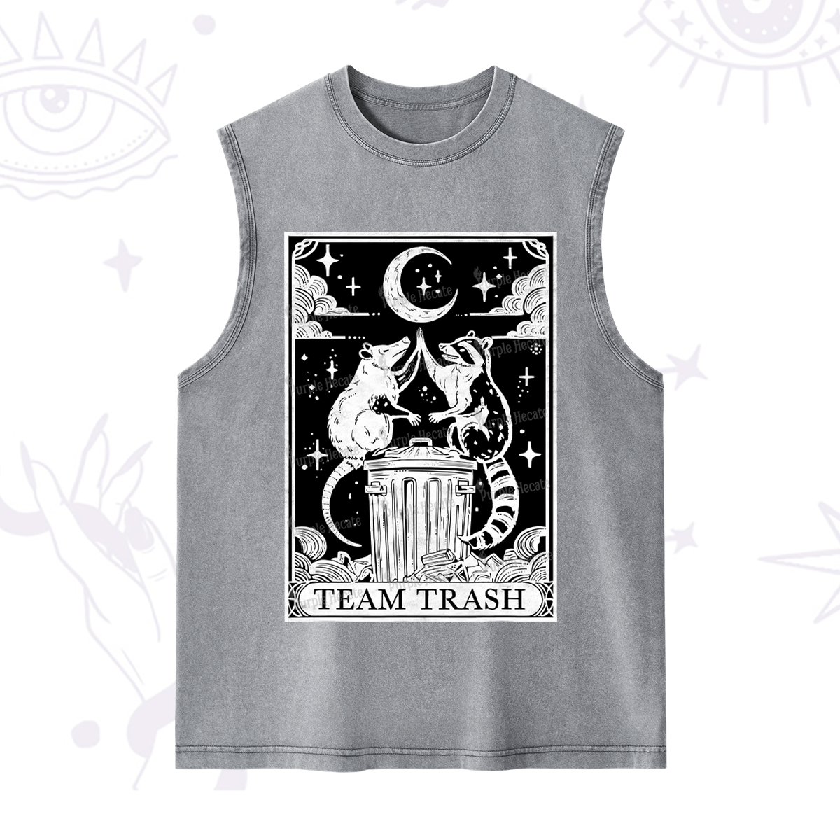 Purplehecate The Team Trash Tarot Washed Tank