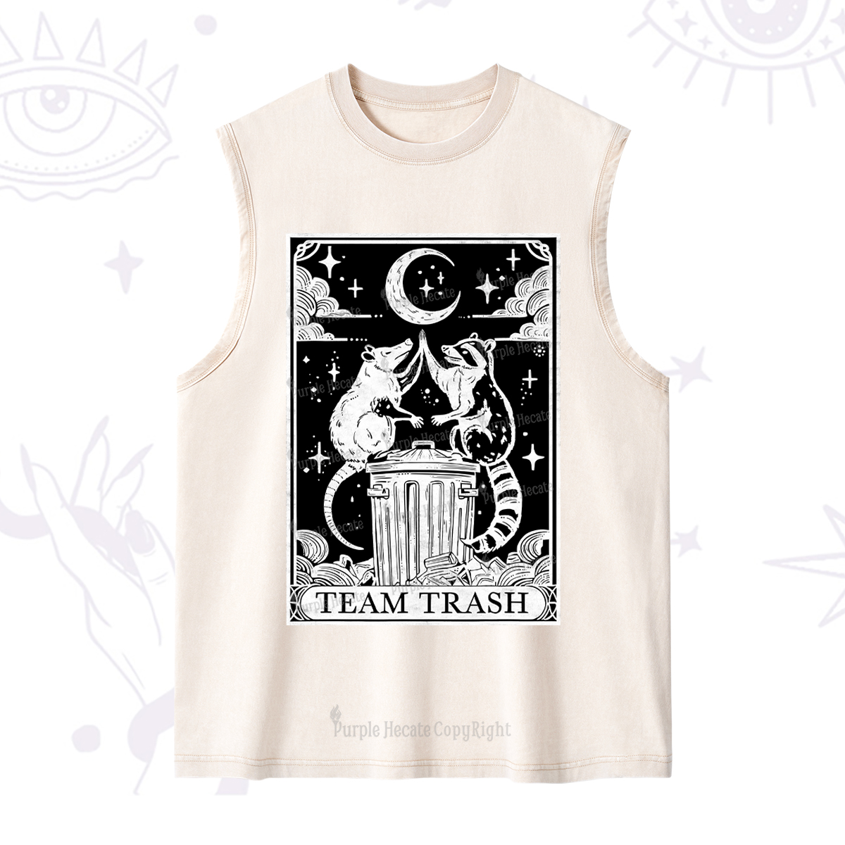 Purplehecate The Team Trash Tarot Washed Tank