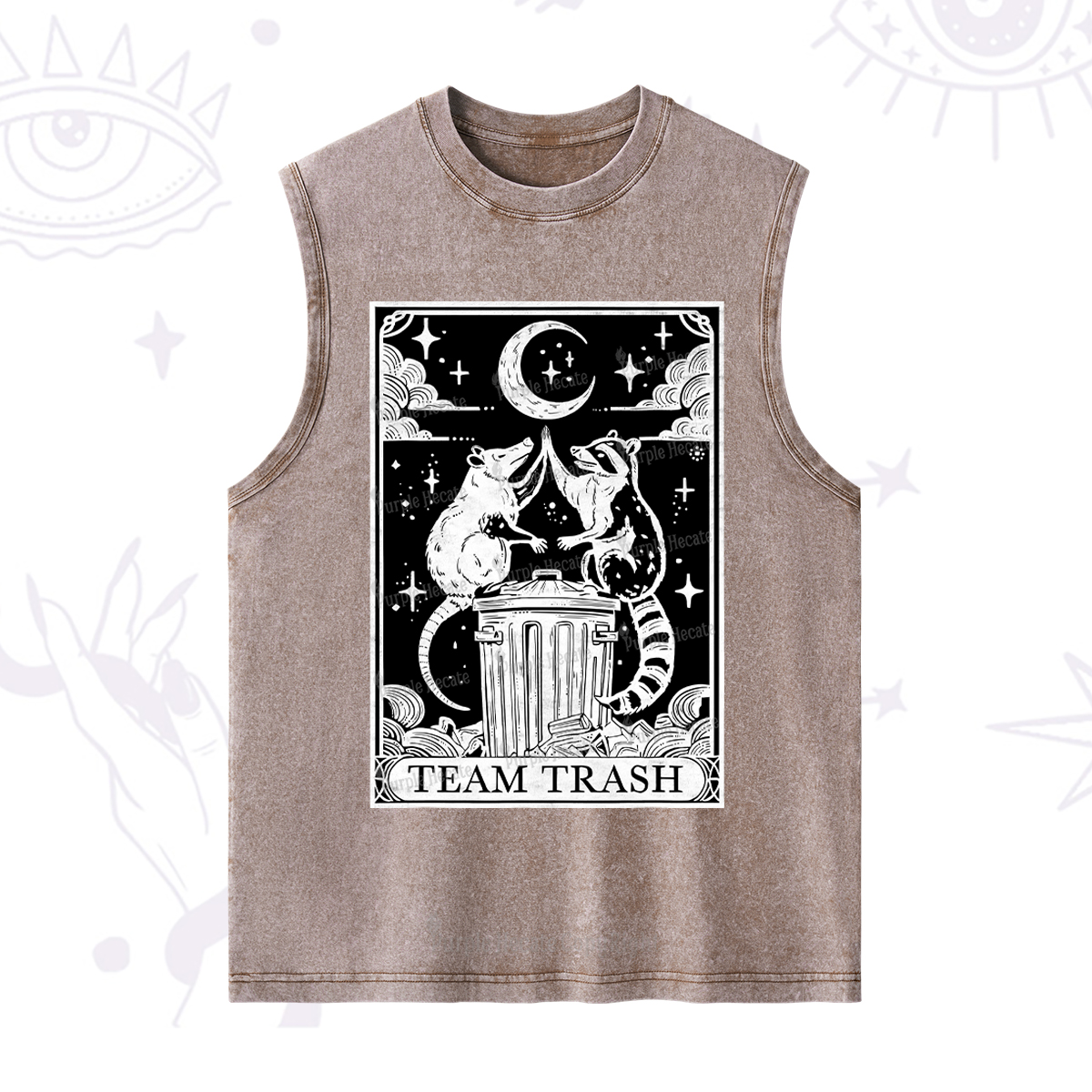 Purplehecate The Team Trash Tarot Washed Tank