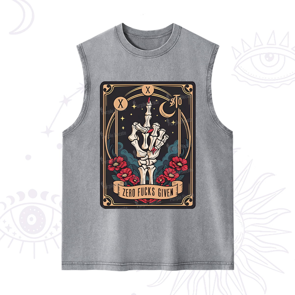 Purplehecate The Zero Fucks Given Washed Tank