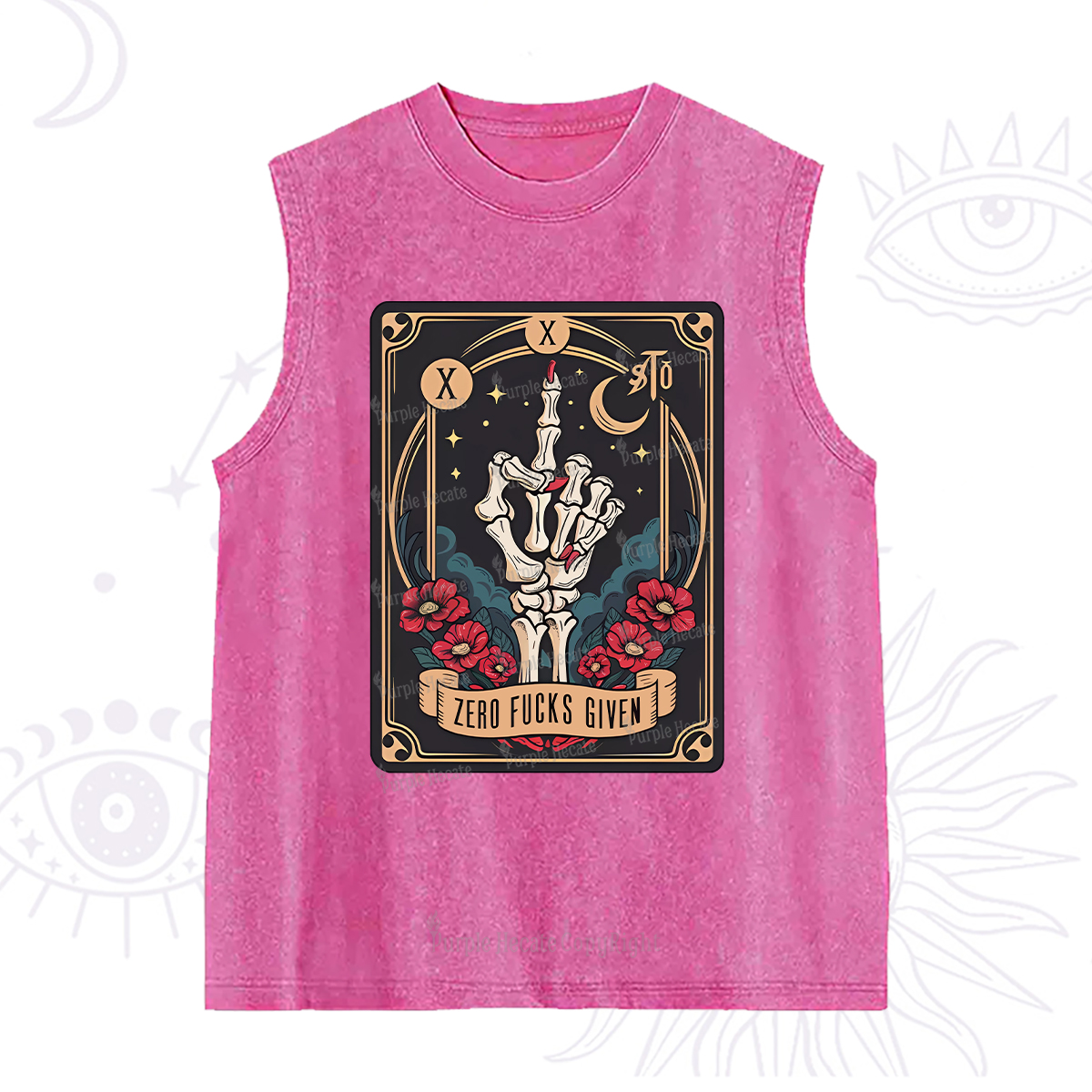 Purplehecate The Zero Fucks Given Washed Tank