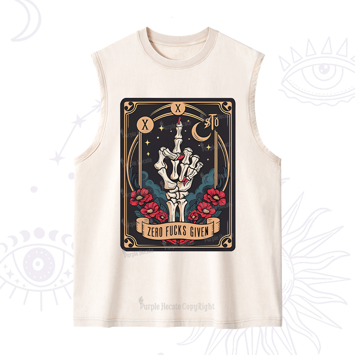 Purplehecate The Zero Fucks Given Washed Tank