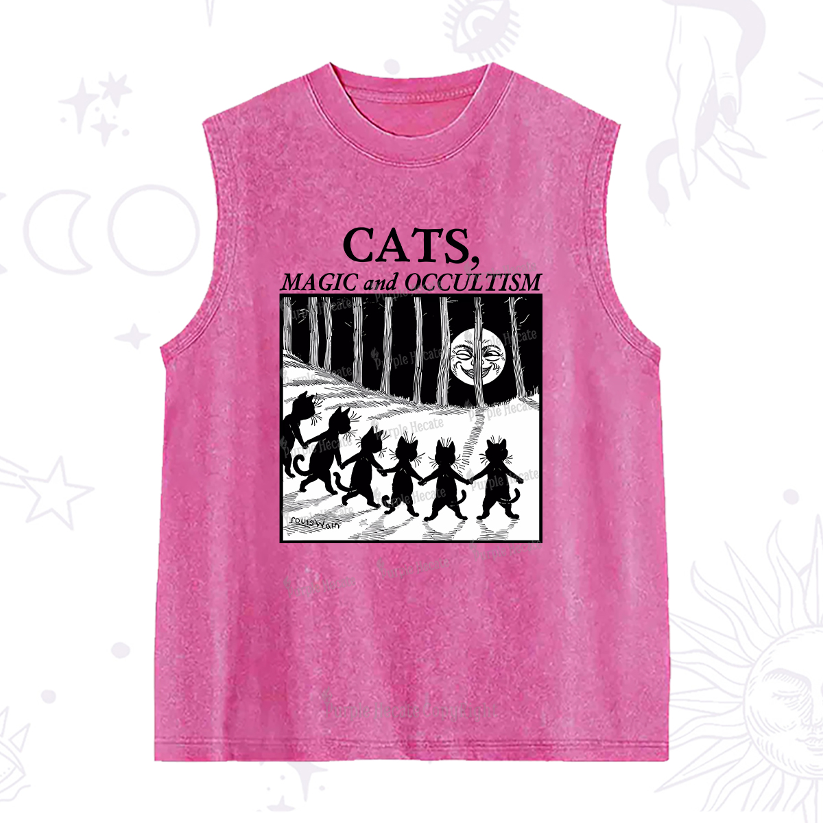 Purplehecate Cats Magic And Occultism Washed Tank
