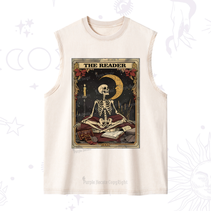 Purplehecate The Reader Tarot Card Washed Tank