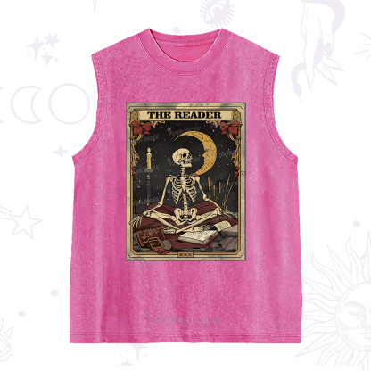 Purplehecate The Reader Tarot Card Washed Tank