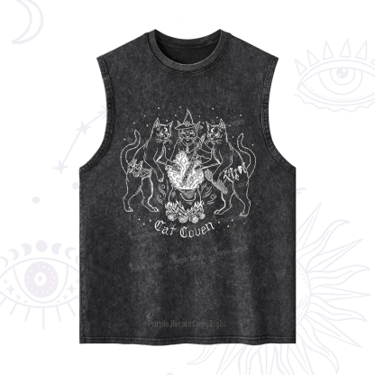 Purplehecate Cat Coven Washed Tank