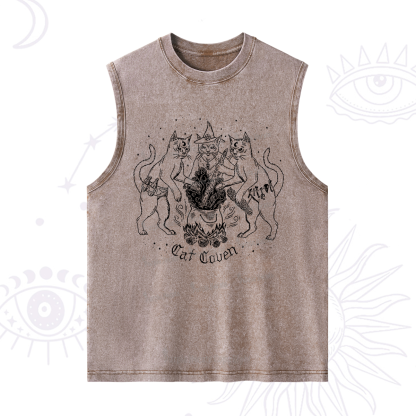 Purplehecate Cat Coven Washed Tank