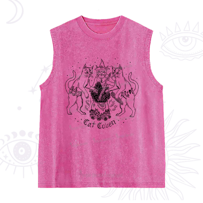 Purplehecate Cat Coven Washed Tank