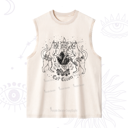 Purplehecate Cat Coven Washed Tank