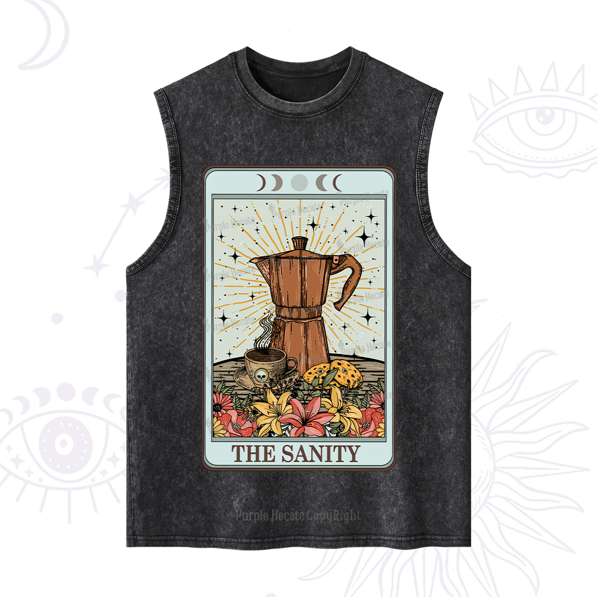 Purplehecate The Sanity Food Tarot Washed Tank