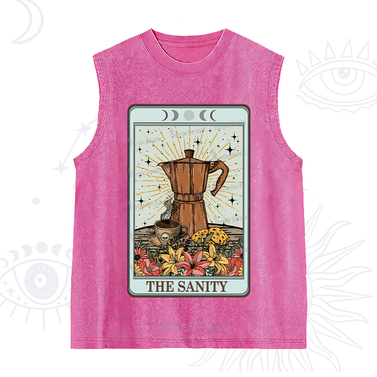 Purplehecate The Sanity Food Tarot Washed Tank