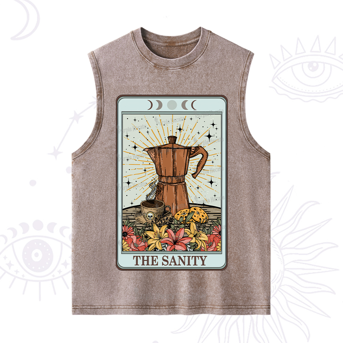 Purplehecate The Sanity Food Tarot Washed Tank