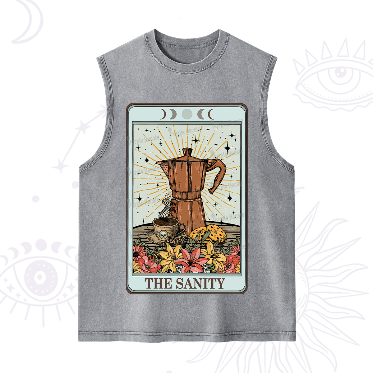 Purplehecate The Sanity Food Tarot Washed Tank