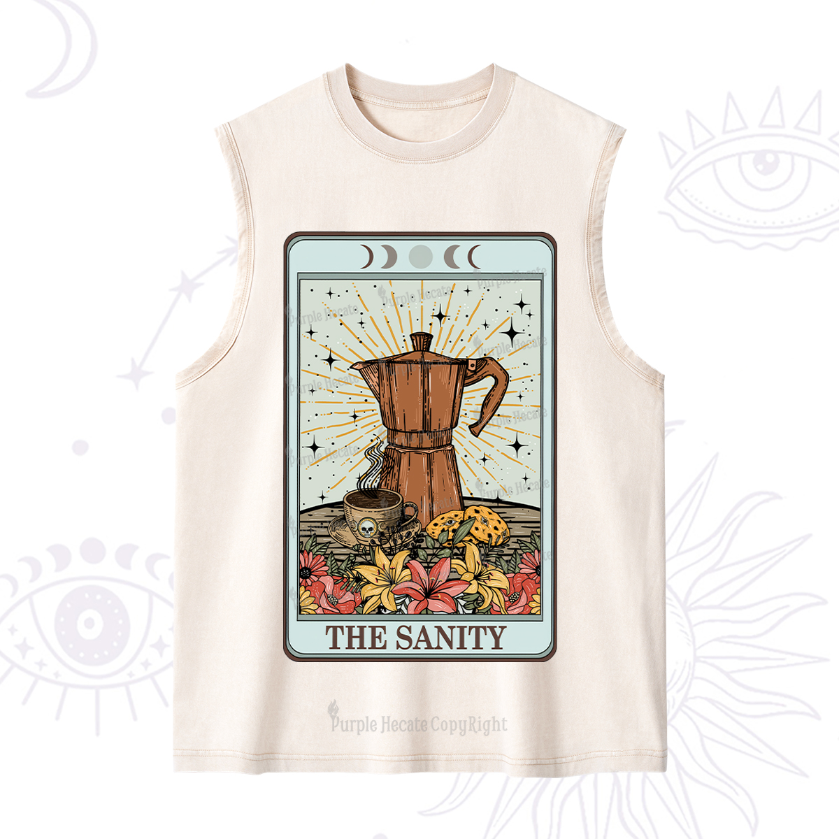 Purplehecate The Sanity Food Tarot Washed Tank