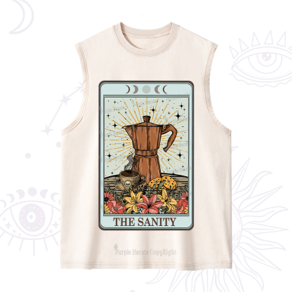 Purplehecate The Sanity Food Tarot Washed Tank