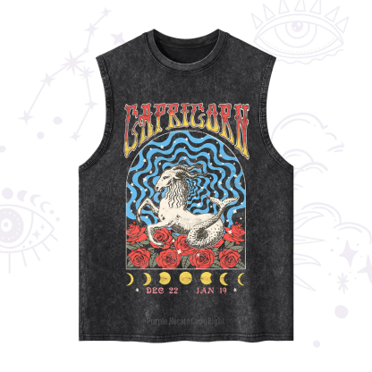 Purplehecate Capricorn Crew Zodiac Washed Tank