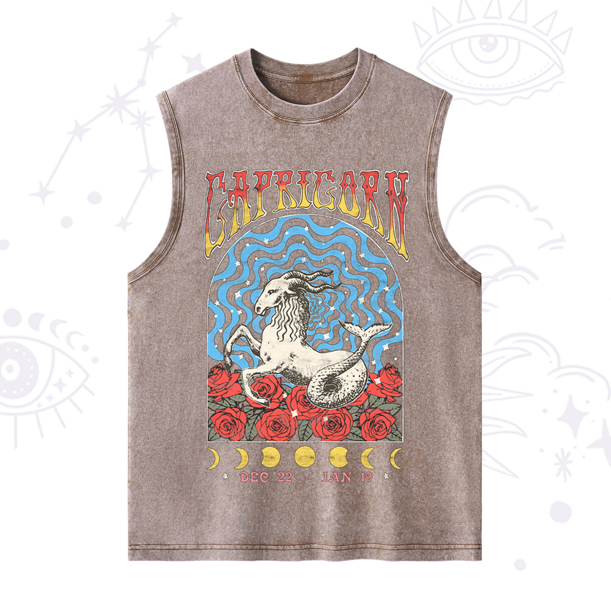 Purplehecate Capricorn Crew Zodiac Washed Tank