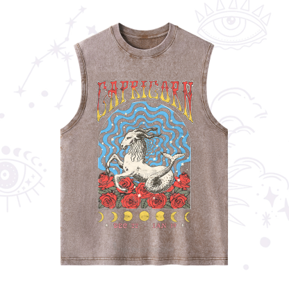Purplehecate Capricorn Crew Zodiac Washed Tank