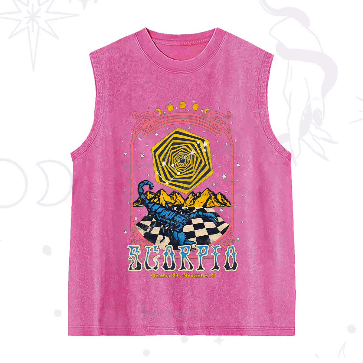 Purplehecate Scorpio Crew Zodiac Washed Tank