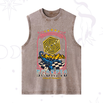 Purplehecate Scorpio Crew Zodiac Washed Tank