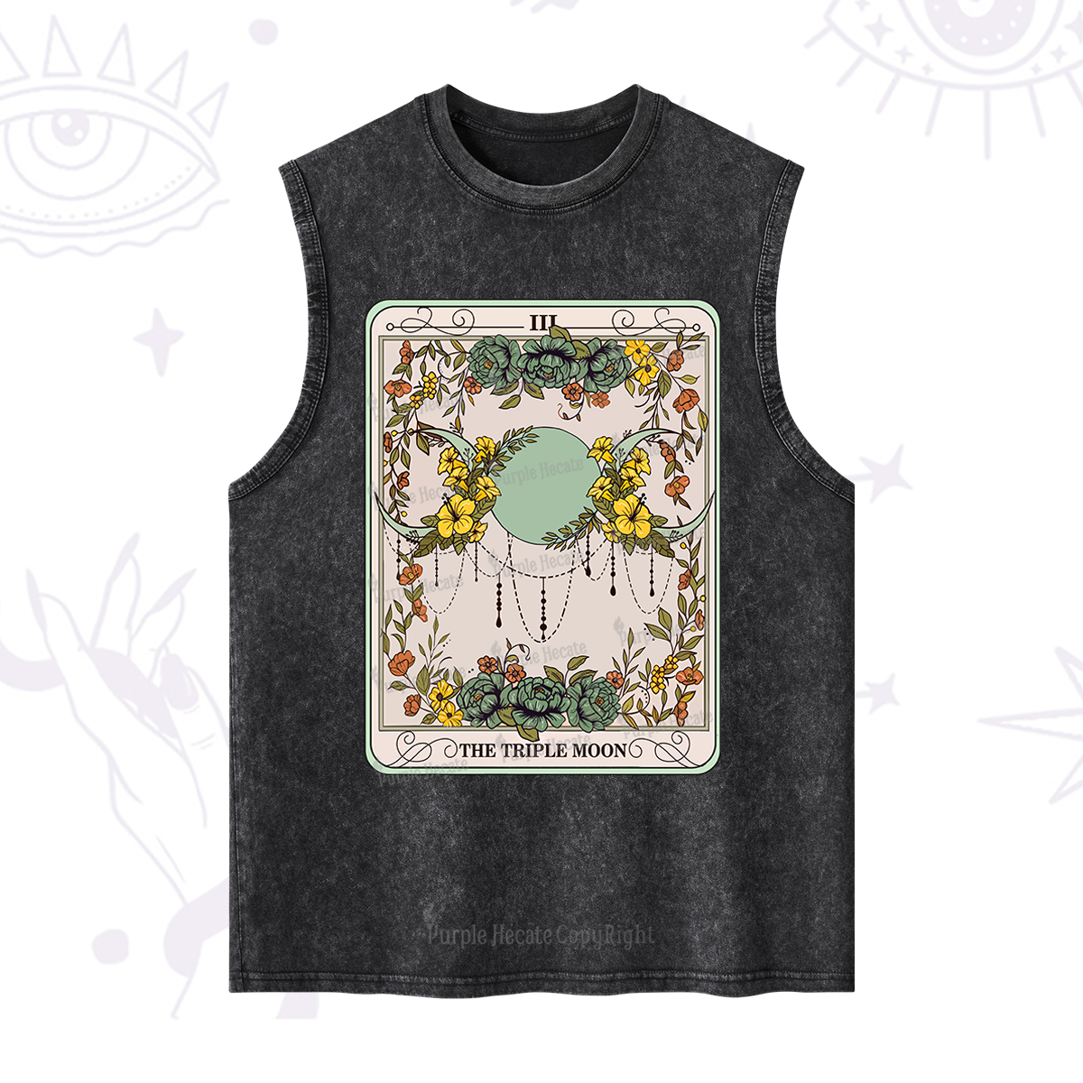 Purplehecate The Triple Moon Tarot Washed Tank