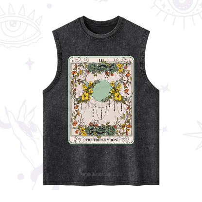 Purplehecate The Triple Moon Tarot Washed Tank