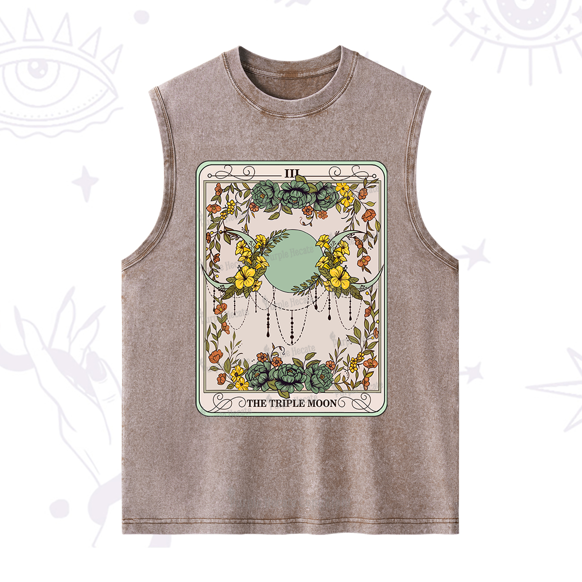 Purplehecate The Triple Moon Tarot Washed Tank