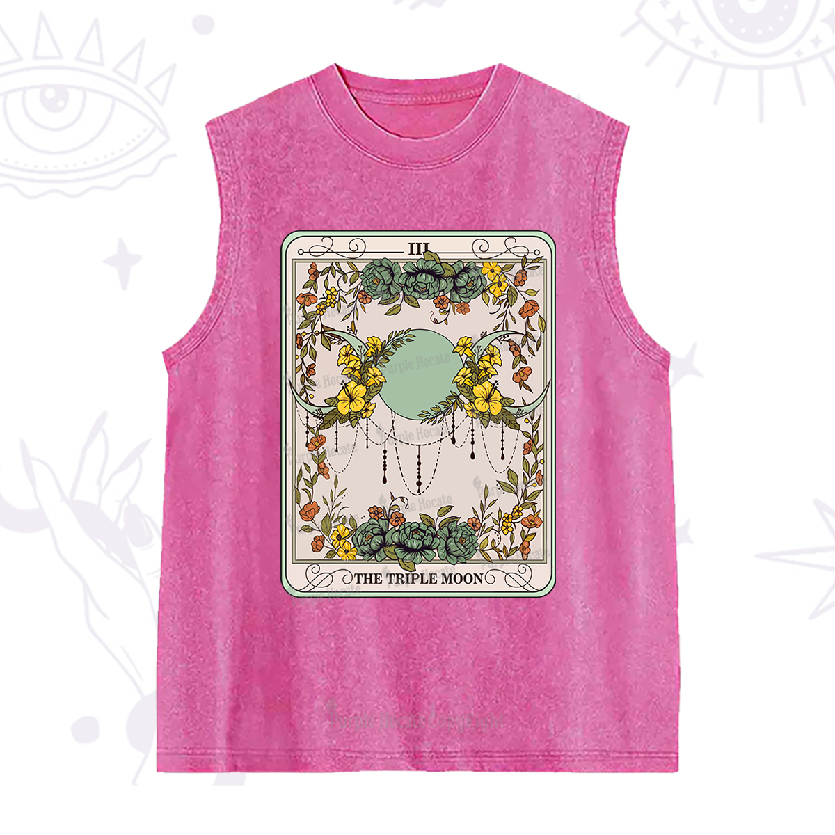 Purplehecate The Triple Moon Tarot Washed Tank