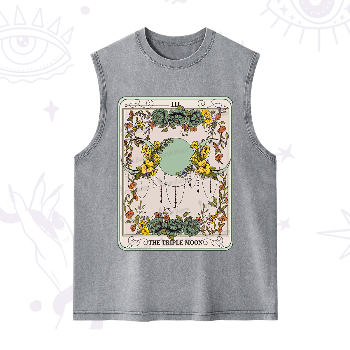 Purplehecate The Triple Moon Tarot Washed Tank