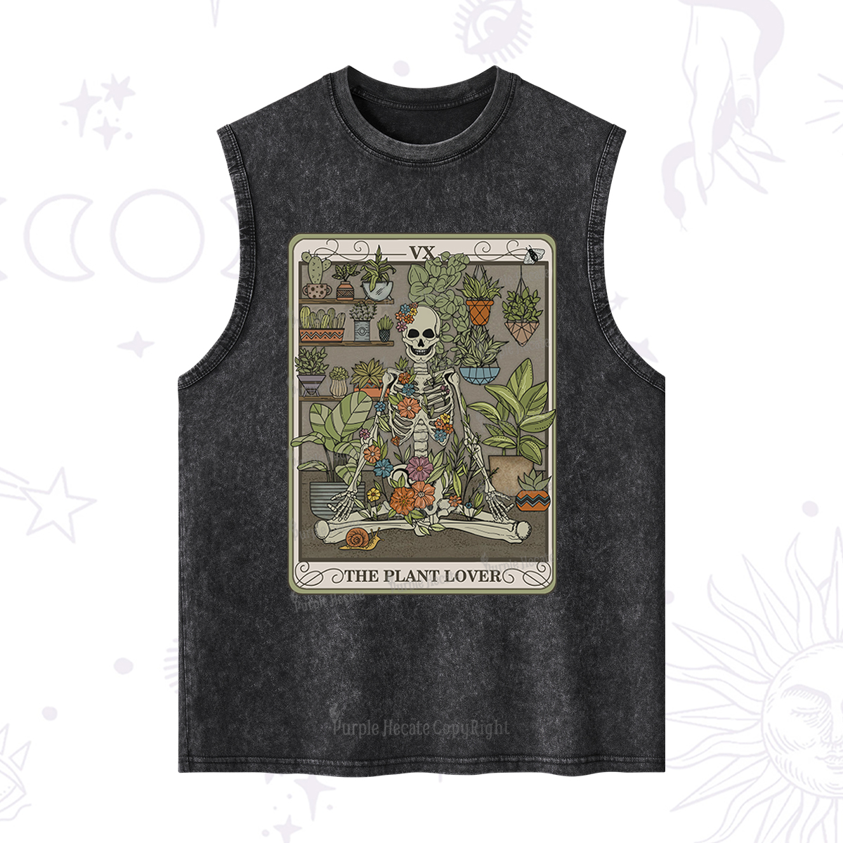 Purplehecate The Plant Lover Tarot Washed Tank