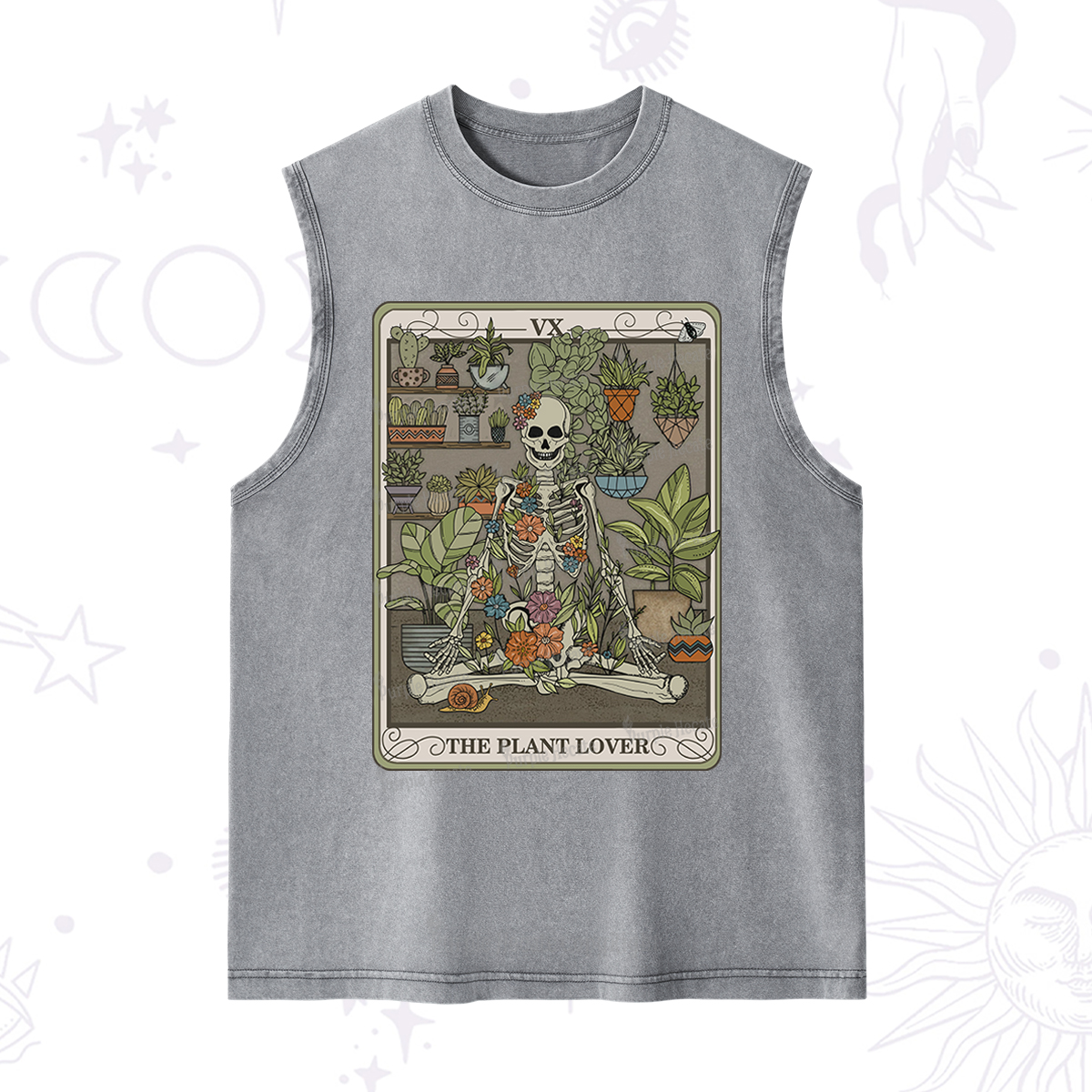 Purplehecate The Plant Lover Tarot Washed Tank