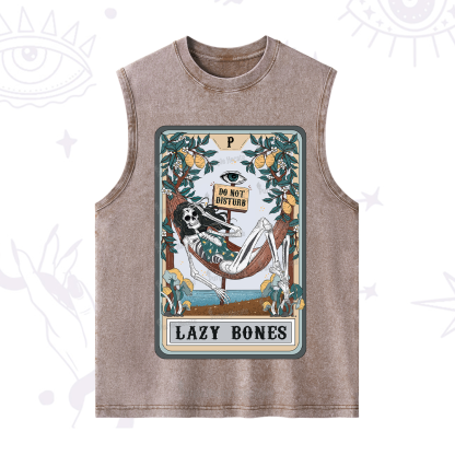 Purplehecate The Lazy Bones Tarot Washed Tank