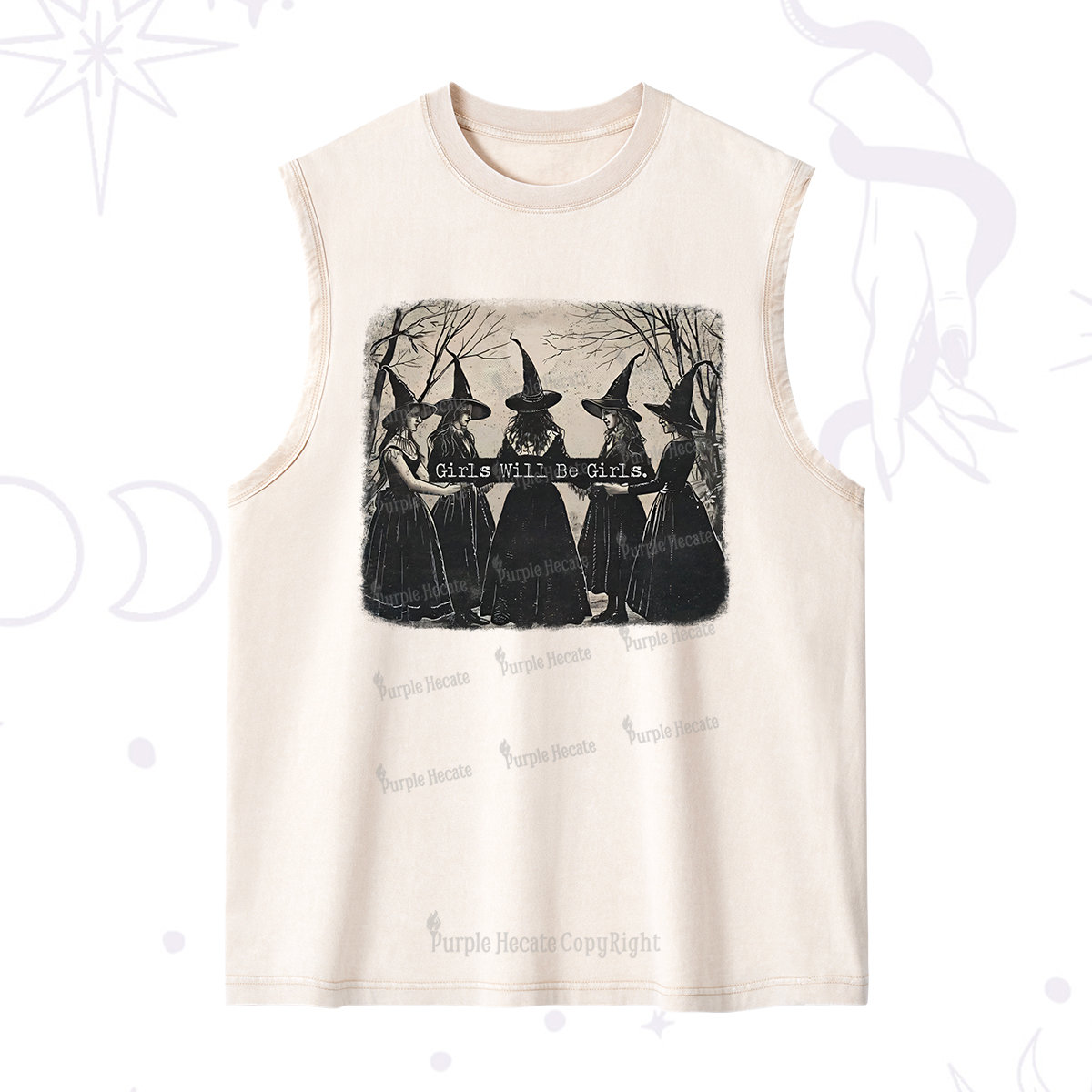Purplehecate Girls Will Be Girls Witch Washed Tank