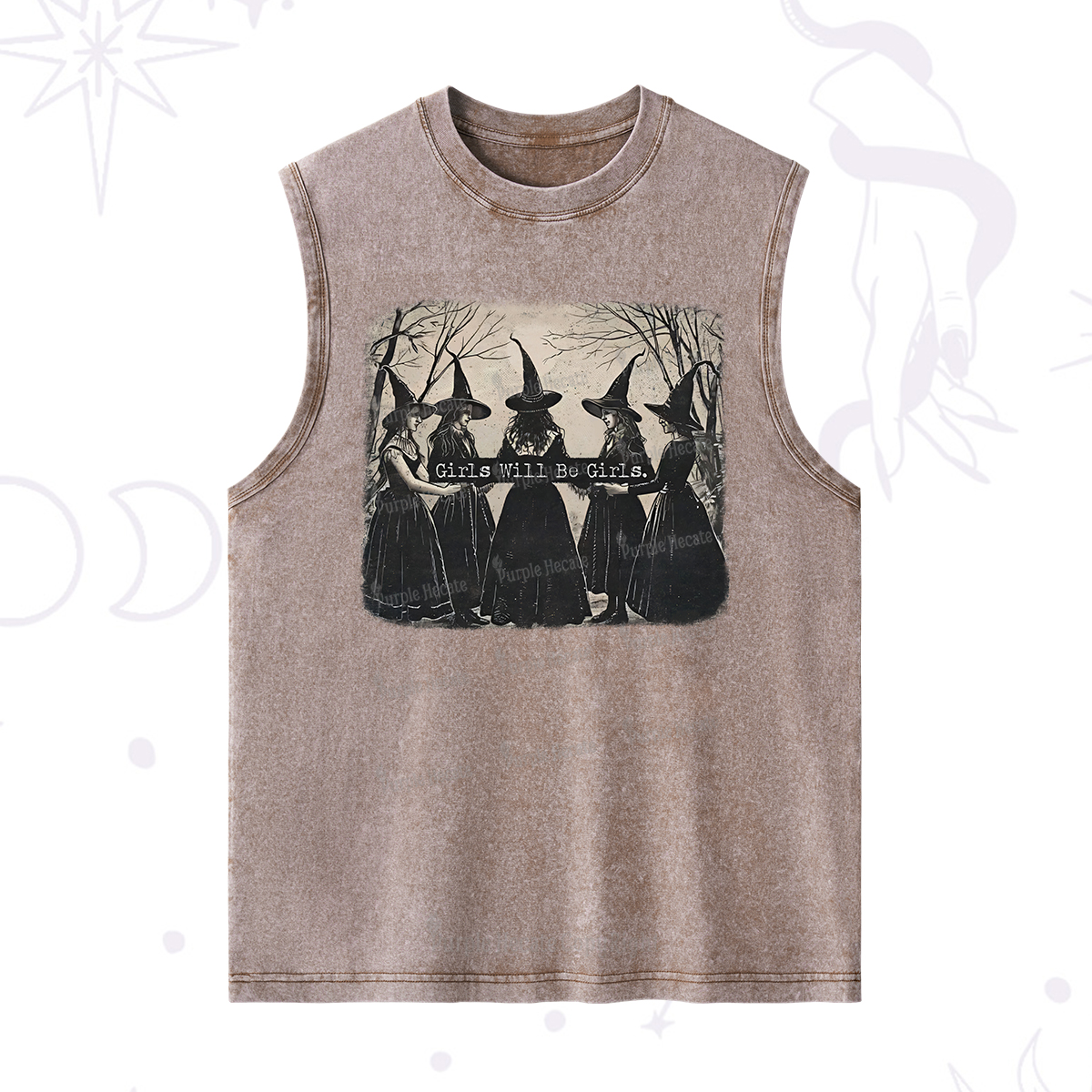 Purplehecate Girls Will Be Girls Witch Washed Tank