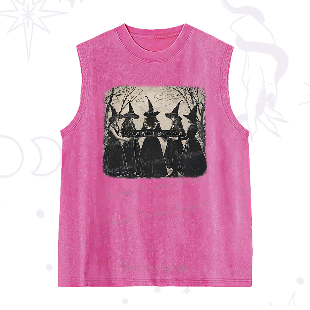 Purplehecate Girls Will Be Girls Witch Washed Tank