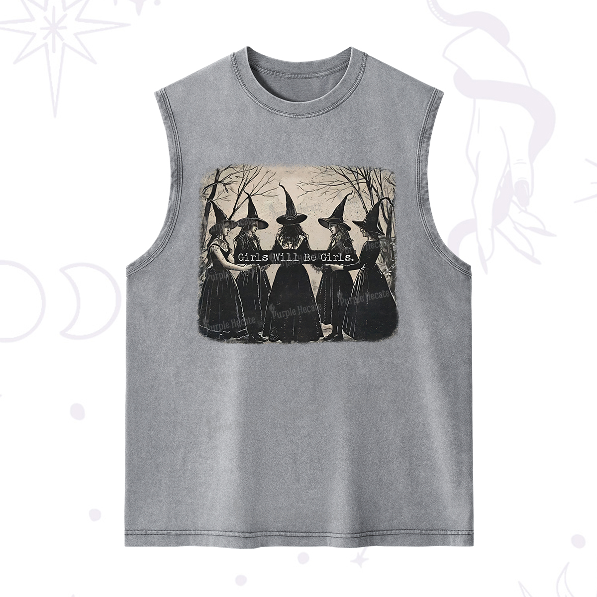 Purplehecate Girls Will Be Girls Witch Washed Tank
