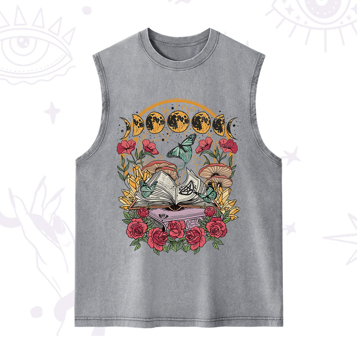 Purplehecate Witchy Book Washed Tank