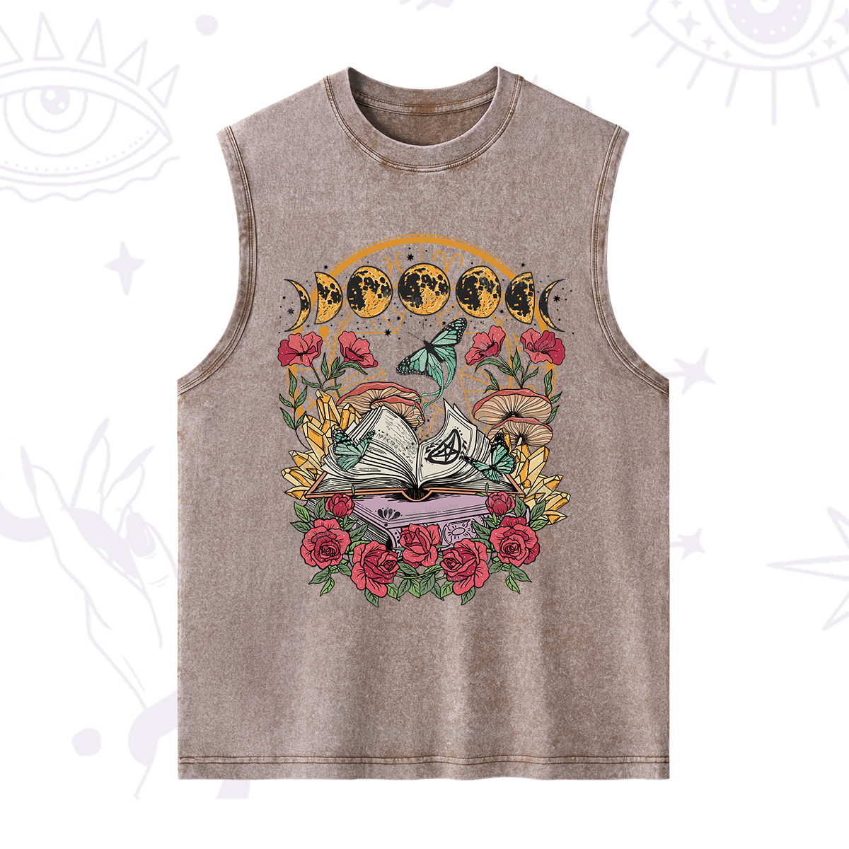Purplehecate Witchy Book Washed Tank