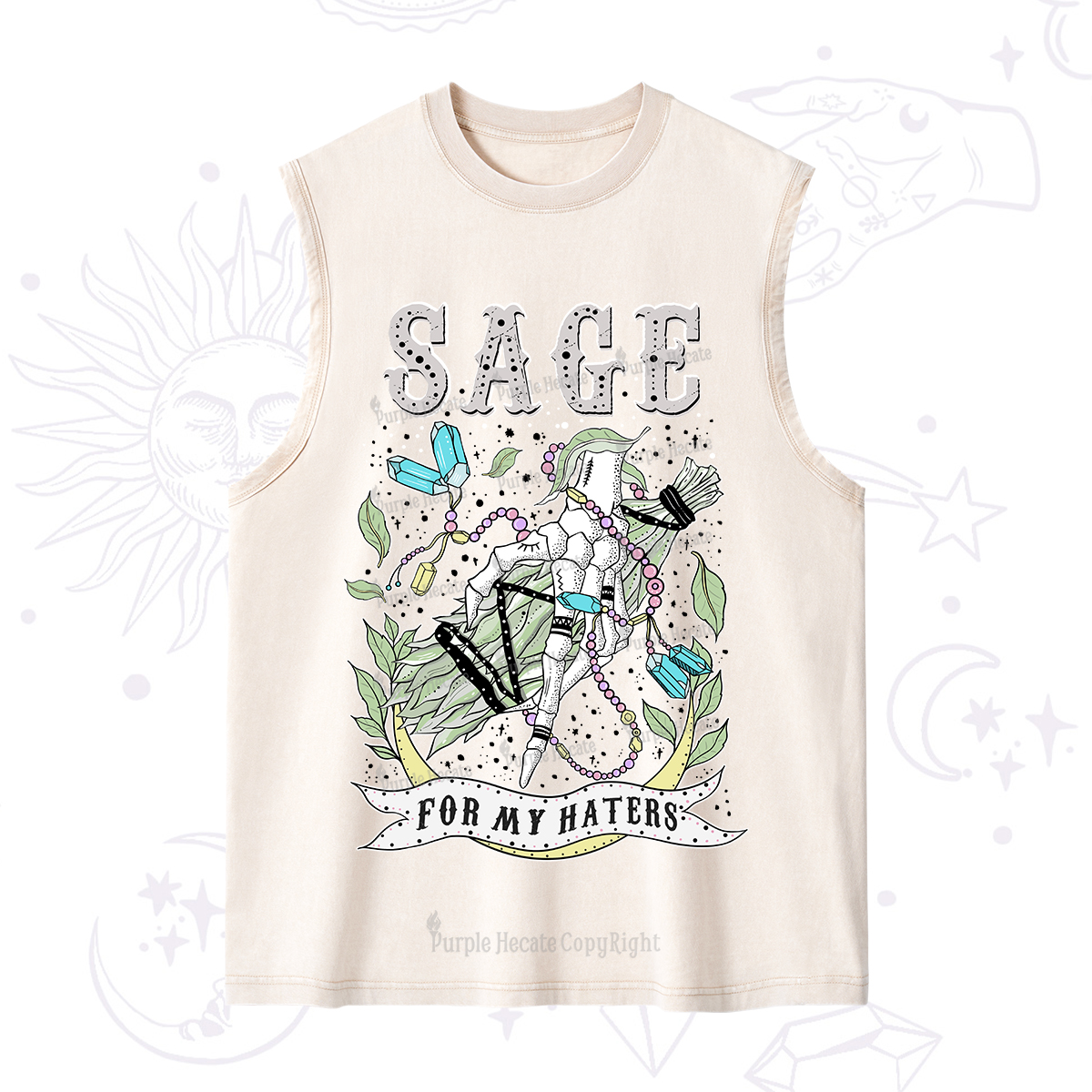 Purplehecate Sage For My Haters Washed Tank